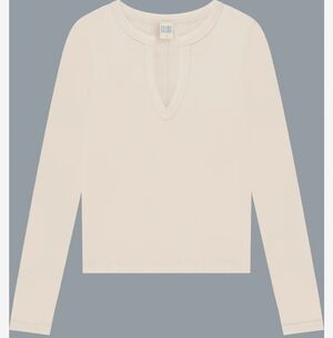 NWOT Flore Flore Iman Long Sleeve Top In Off White